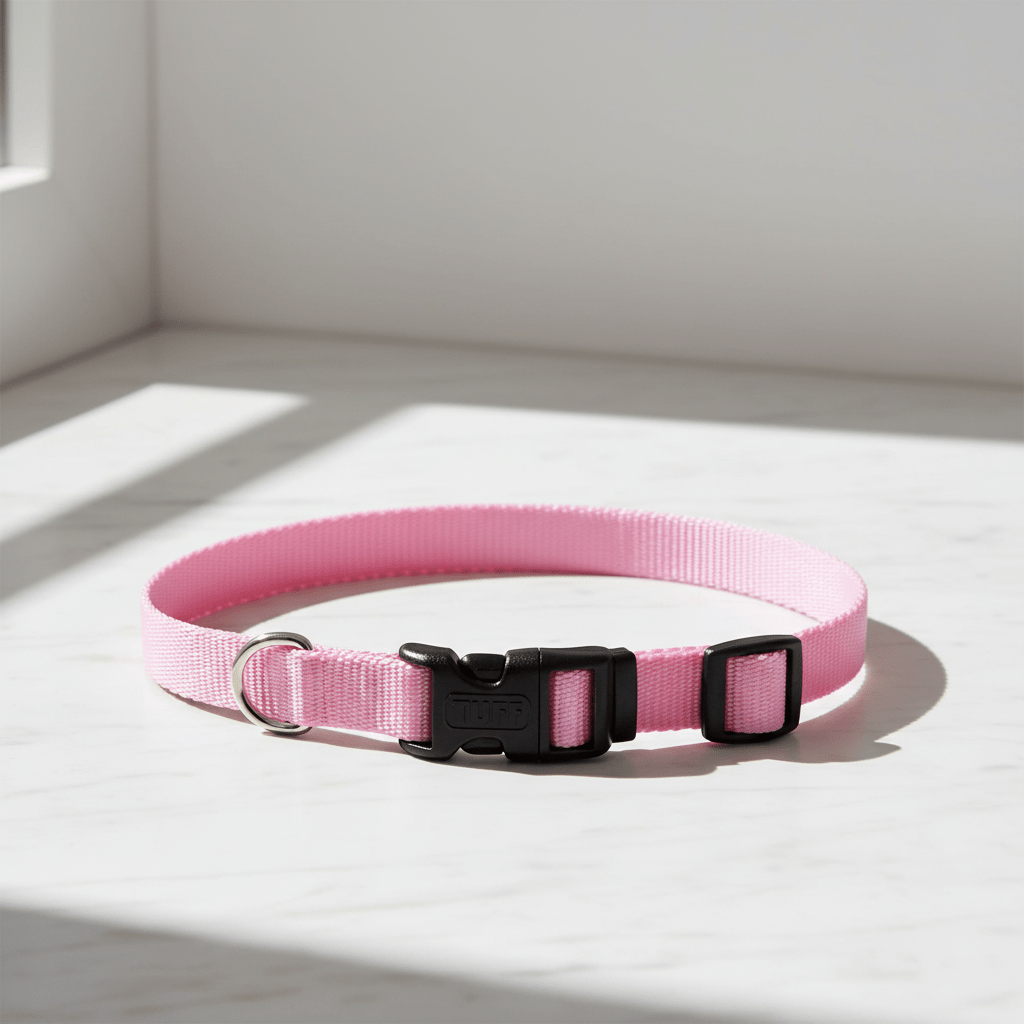 Coastal Adjustable Nylon Dog Collar with Plastic Buckle Bright Pink, 1ea/5/8 In X 1014 in - Pets Perfect