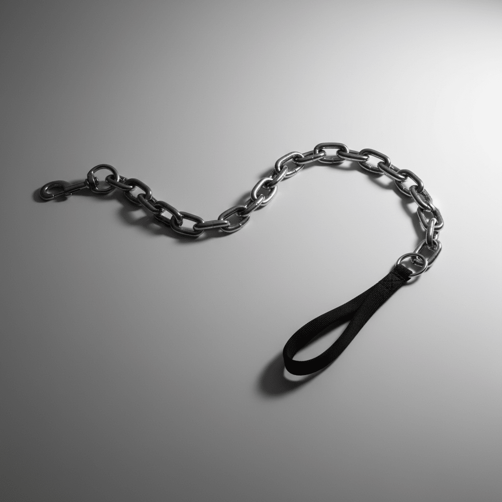 Coastal Giant Chain Traffic Dog Leash with Nylon Handle Black, 1ea/1 In X 30 in - Pets Perfect