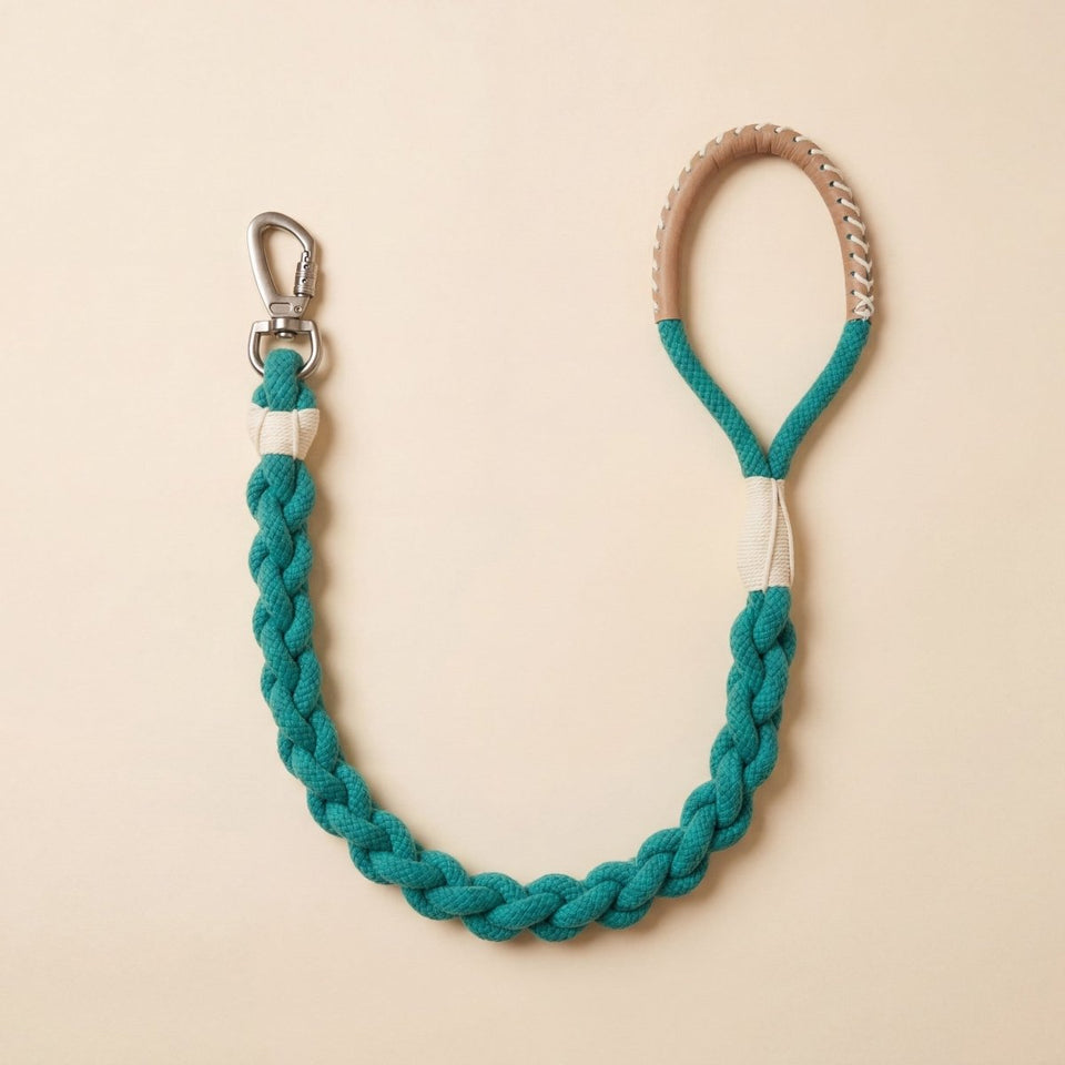 Knotty Pawz Xena Wanderlust Cotton Rope Dog Leash - Eco - Friendly Handmade Leash Collection - Pets Perfect