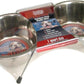 Loving Pets Stainless Steel Double Dog Diner Wrapped Silver, 1ea/1 qt - Pets Perfect