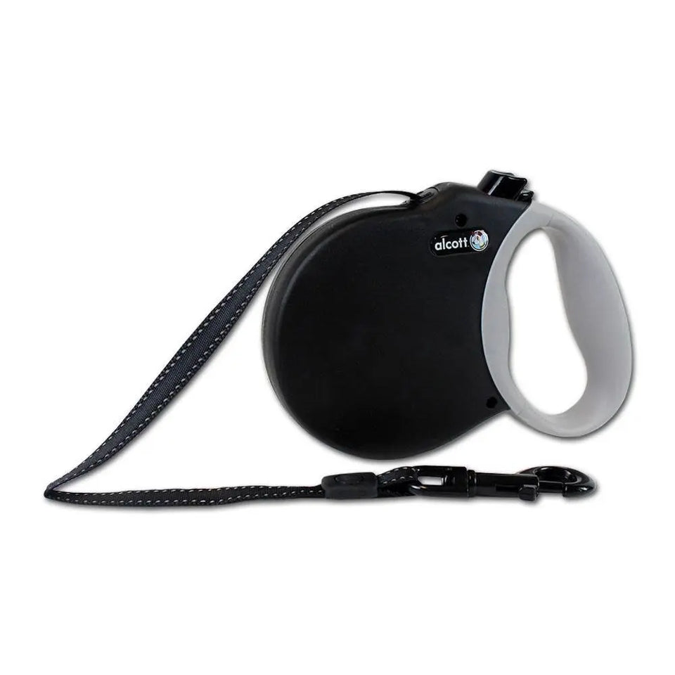 Alcott Adventure Retractable Belt Dog Leash Black Large-16 ft
