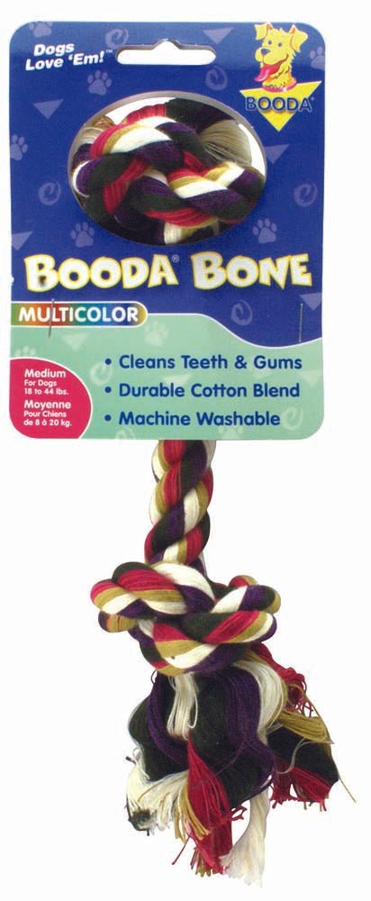 Booda 2 - Knot Rope Bone Dog Toy 2 Knots Rope Bone Multi - Color Medium - Pets Perfect