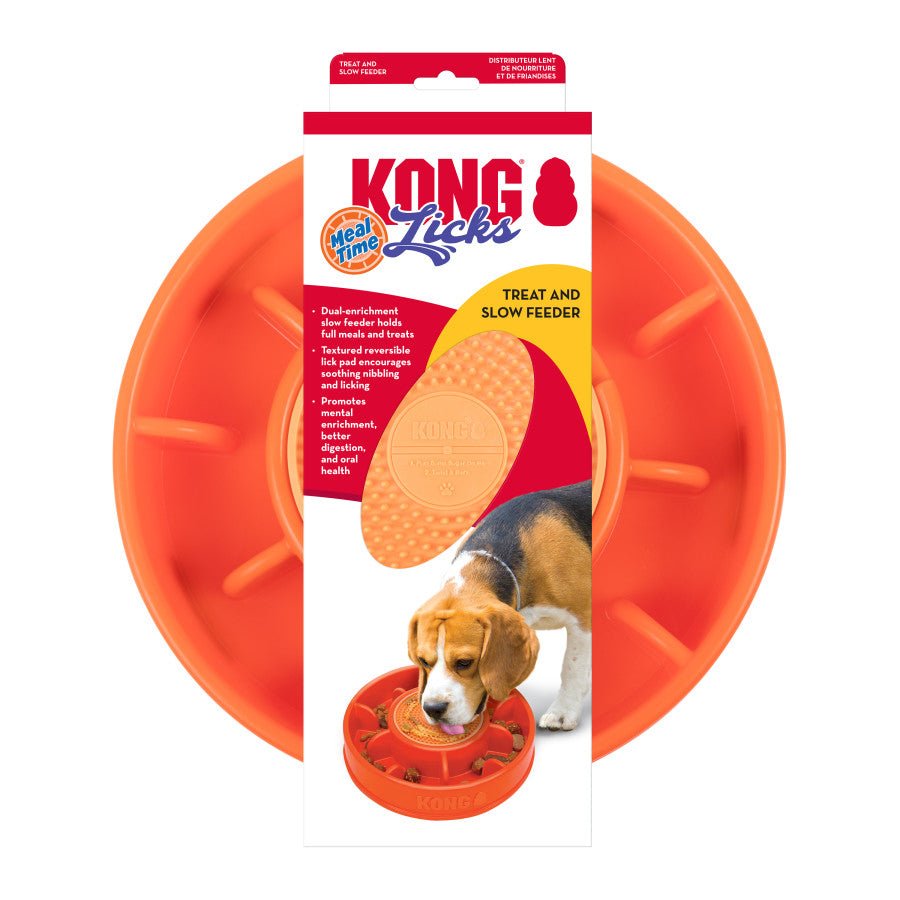 KONG Licks Mealtime Dog Treat Toy & Slow Feeder 1ea/LG - Pets Perfect