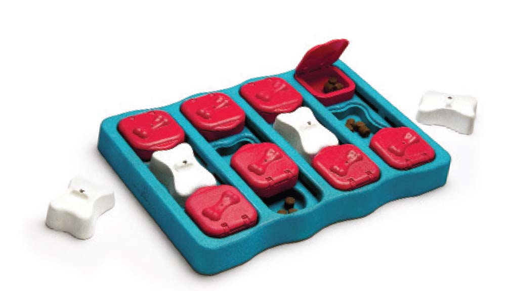Nina Ottosson Brick Interactive Dog Toy, Blue Large