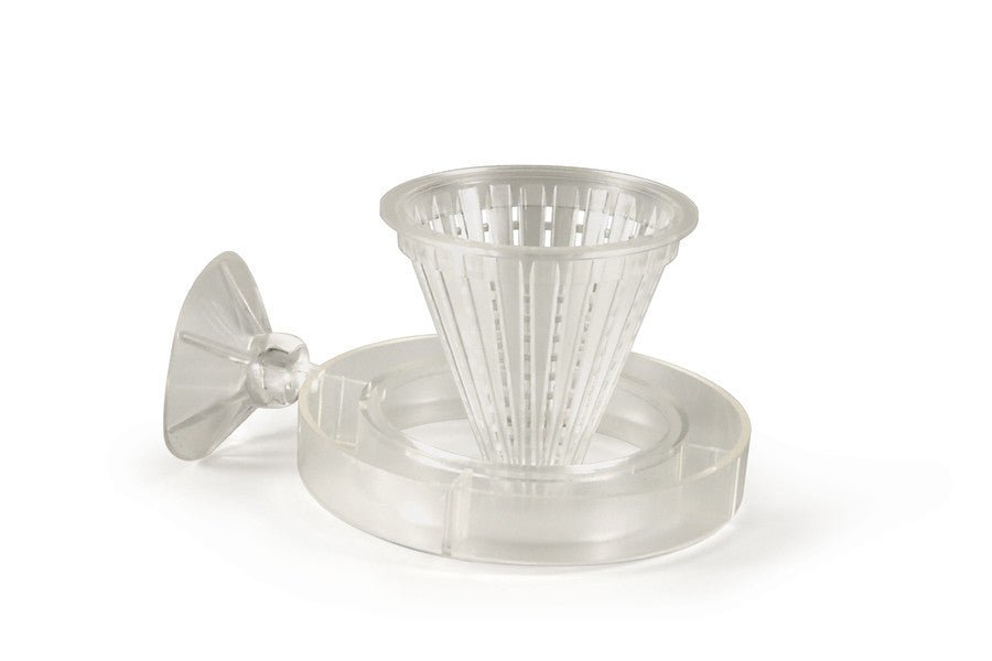 Lee's Aquarium & Pet Products 4-Way Cone Worm Fish Food Feeder Clear