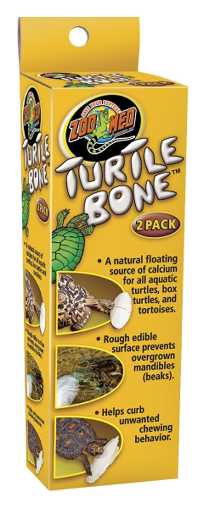 Zoo Med Turtle Bone 2 Pack - Natural Floating Calcium Supplement for Turtles and Tortoises