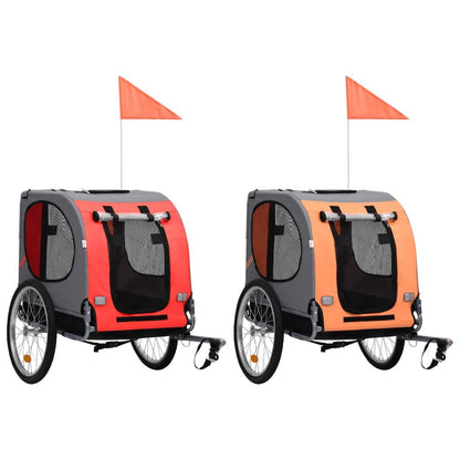 vidaXL Pet Bike Trailer Foldable Dog Bicycle Carrier Dog Buggy Cart for Bike